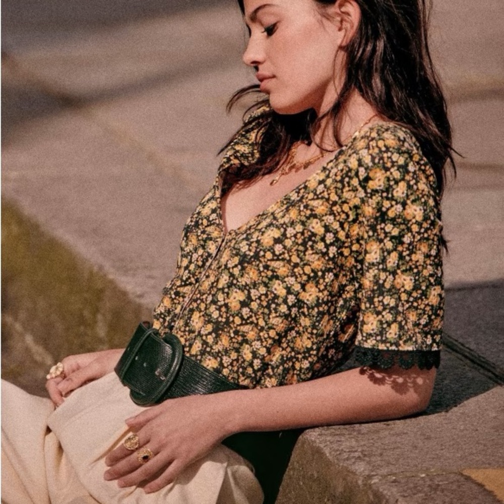 Sezane Celia T-shirt Size M, Blossom Print